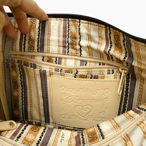 NWT Brighton Woven Soft‎ Raffia & Leather Hobo Bag - Picture 3 of 13